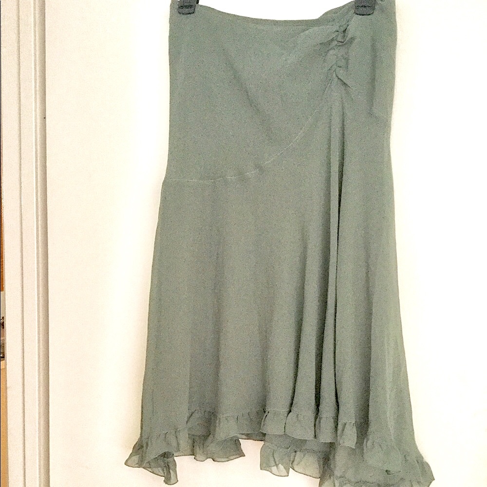 Vintage Studio M Silk Midi Skirt